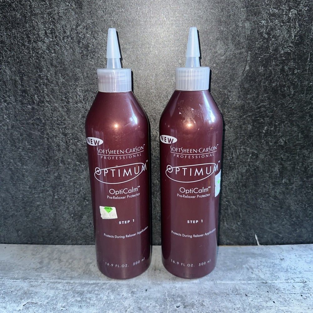 2 Lot SoftSheen Carson - Optimum OptiCalm Pre-Relaxer Protector Step 1 - 16.9 oz
